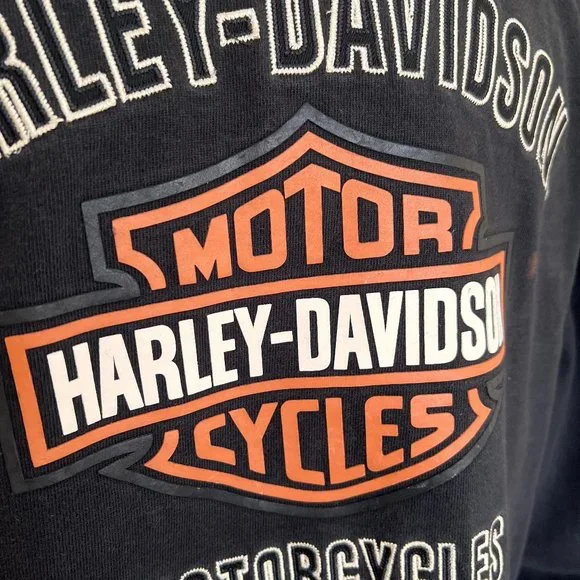 Harley-Davidson Motorcycles- Pullover V-Neck Sweatshirt - Size XL